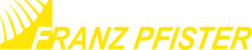 Logo invertiert der Franz Pfister AG, zugehörig zum Bereich Kanal total der Hächler-Gruppe